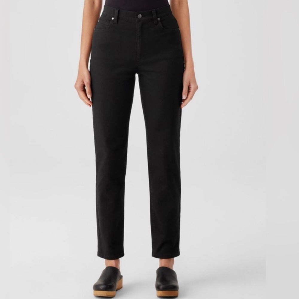Eileen Fisher Organic Cotton Denim High-Waisted Jean